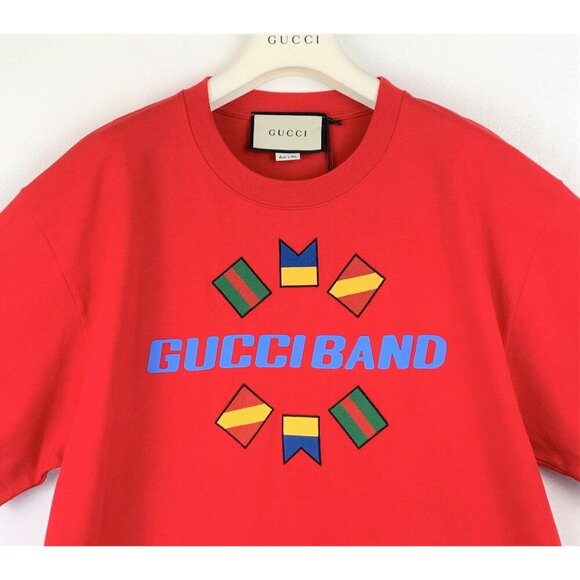 NWT Gucci Band T-shirt In Red Size M - Picture 5 of 16